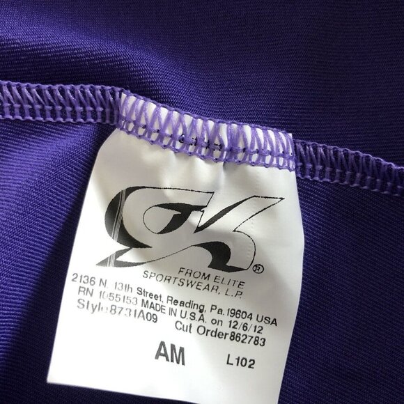 GK ELITE Sport Purple Pull on Pants Loose Leg Stretch Waist Adult Medium - Picture 7 of 8